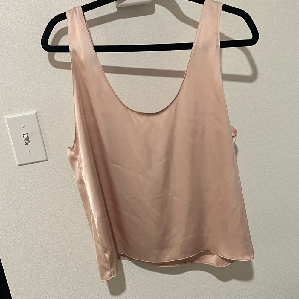 Zara Pink Satin Tank Top